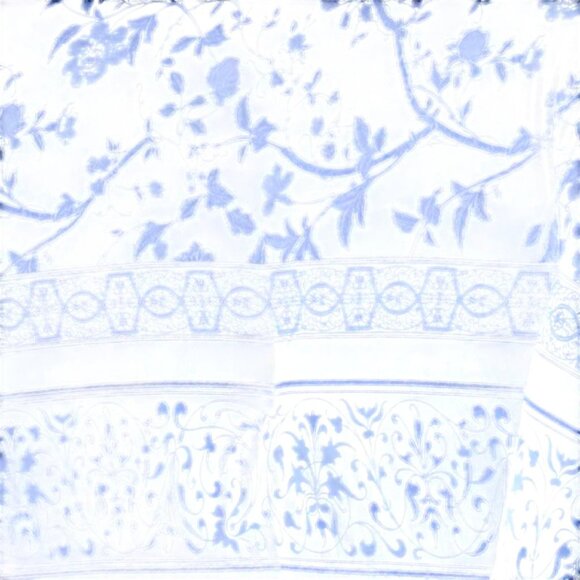 NEW Laura Ashley Cover Set Cotton 3-Piece Shams Charlotte Blue Full / Queen - Picture 6 of 14